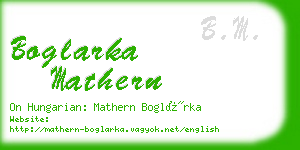 boglarka mathern business card